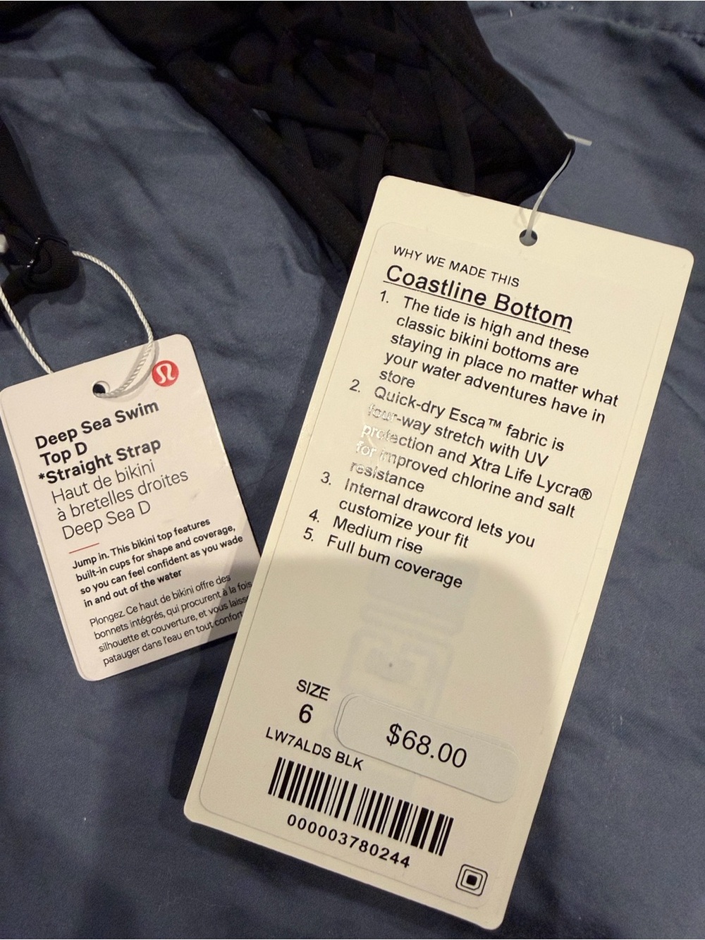 lululemon athletica Black Women's Two-Piece Swim Bikini - Picture 2 of 3